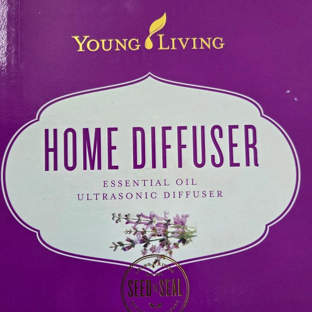 Young Living Home Diffuser Essential Oil Ultrasonic Mist Humidifier White Purple
